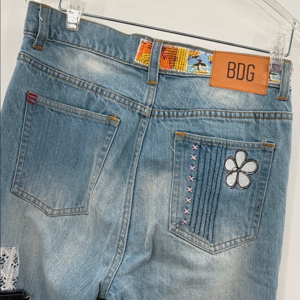 BDG Colorful Patchwork Flare Jeans Size 26 Artsy - Picture 7 of 10